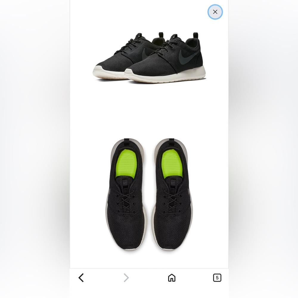 Nike Roshe One (Roshe Run) Sneakers Men’s 8.5 Black - Picture 8 of 8